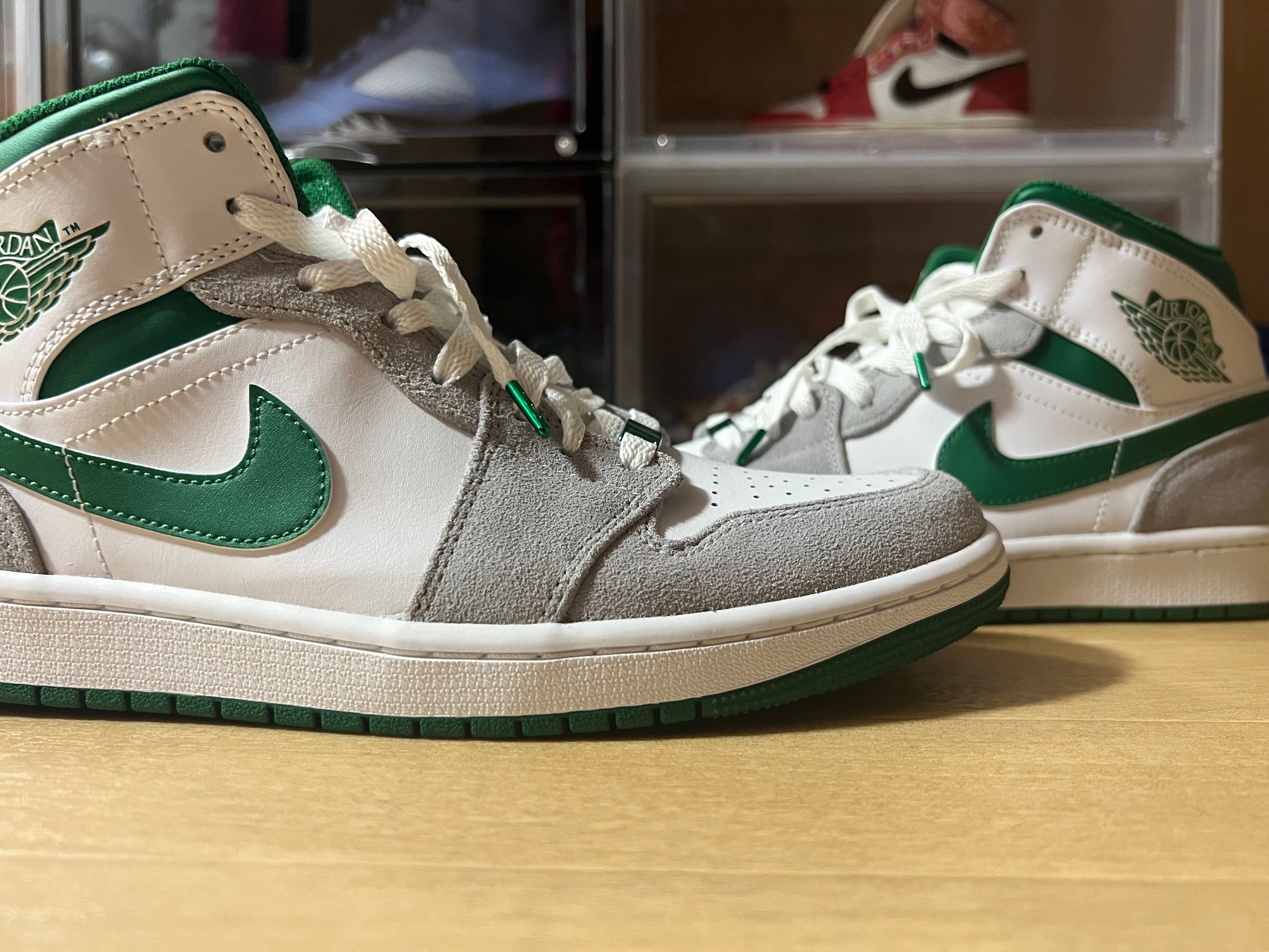 Nike Air Jordan 1 Mid "Green Grey White"