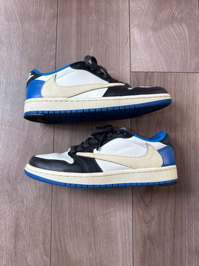 Travis Scott × fragment design × Nike Air Jordan 1 Low OG SP "Military Blue"