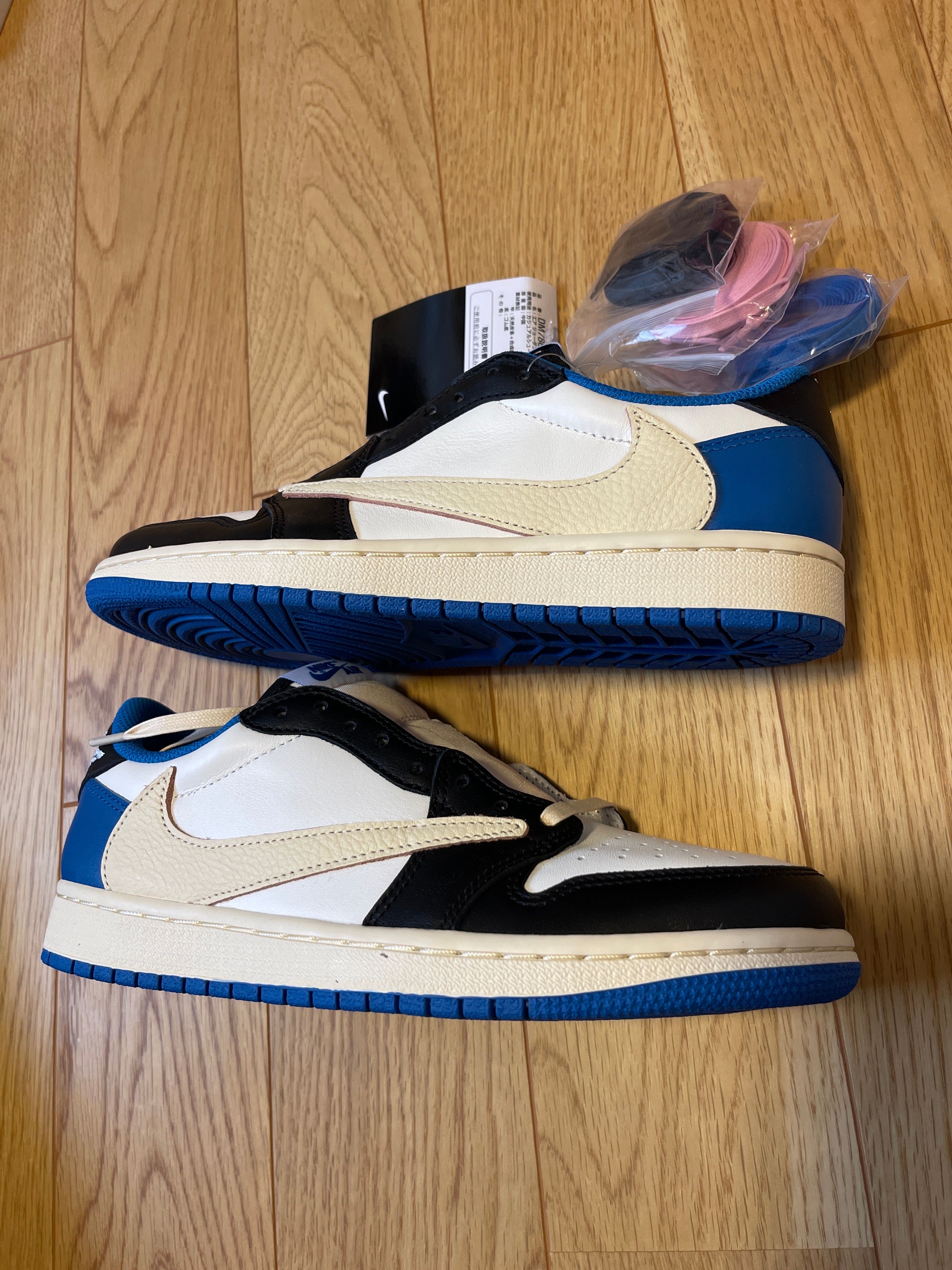 Travis Scott × fragment design × Nike Air Jordan 1 Low OG SP "Military Blue"