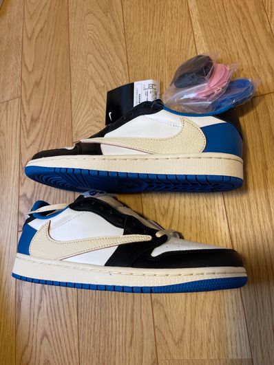 Travis Scott × fragment design × Nike Air Jordan 1 Low OG SP "Military Blue"