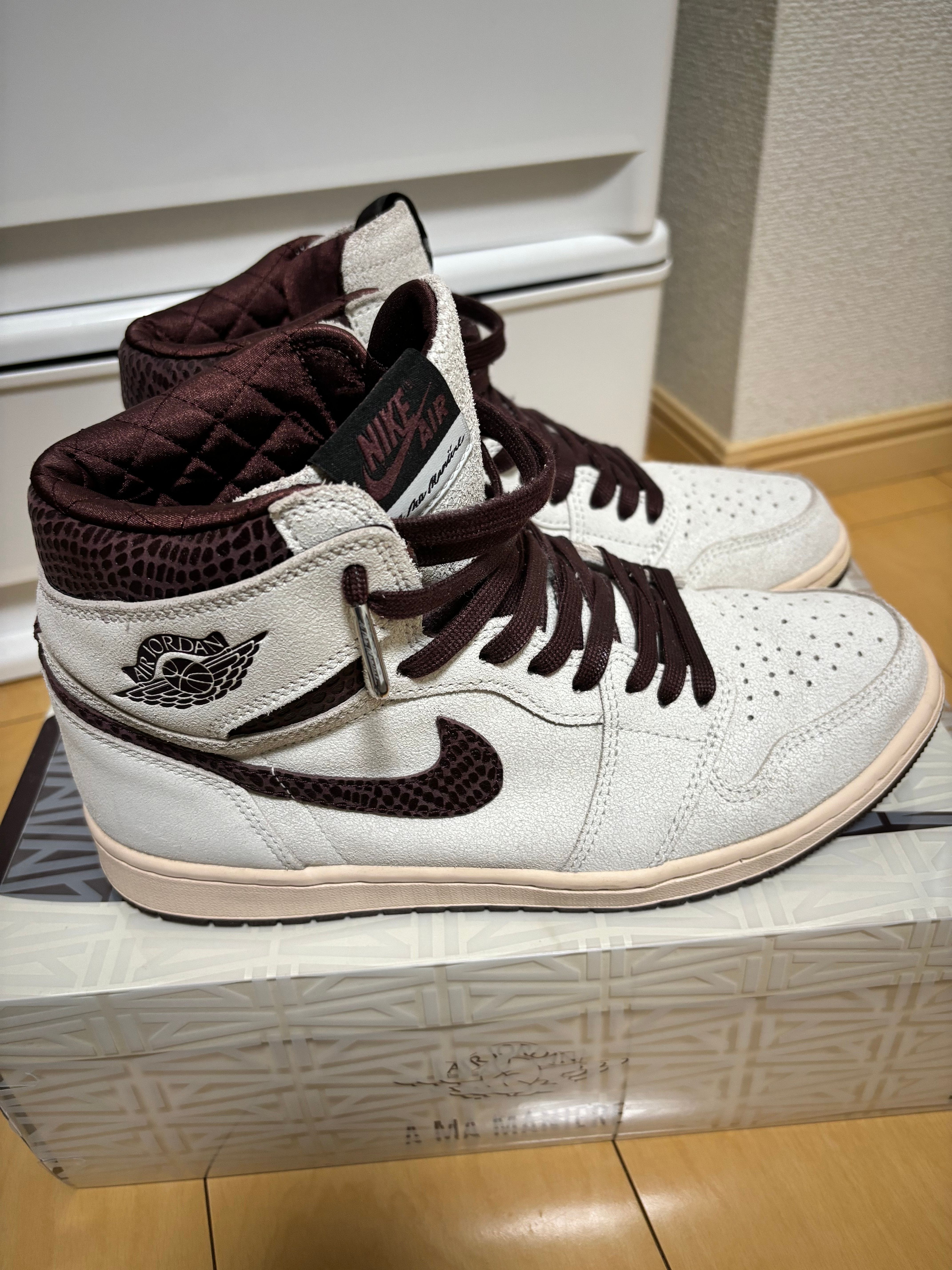 A Ma Maniere × Nike Air Jordan 1 Retro High OG "Sail and Burgundy"