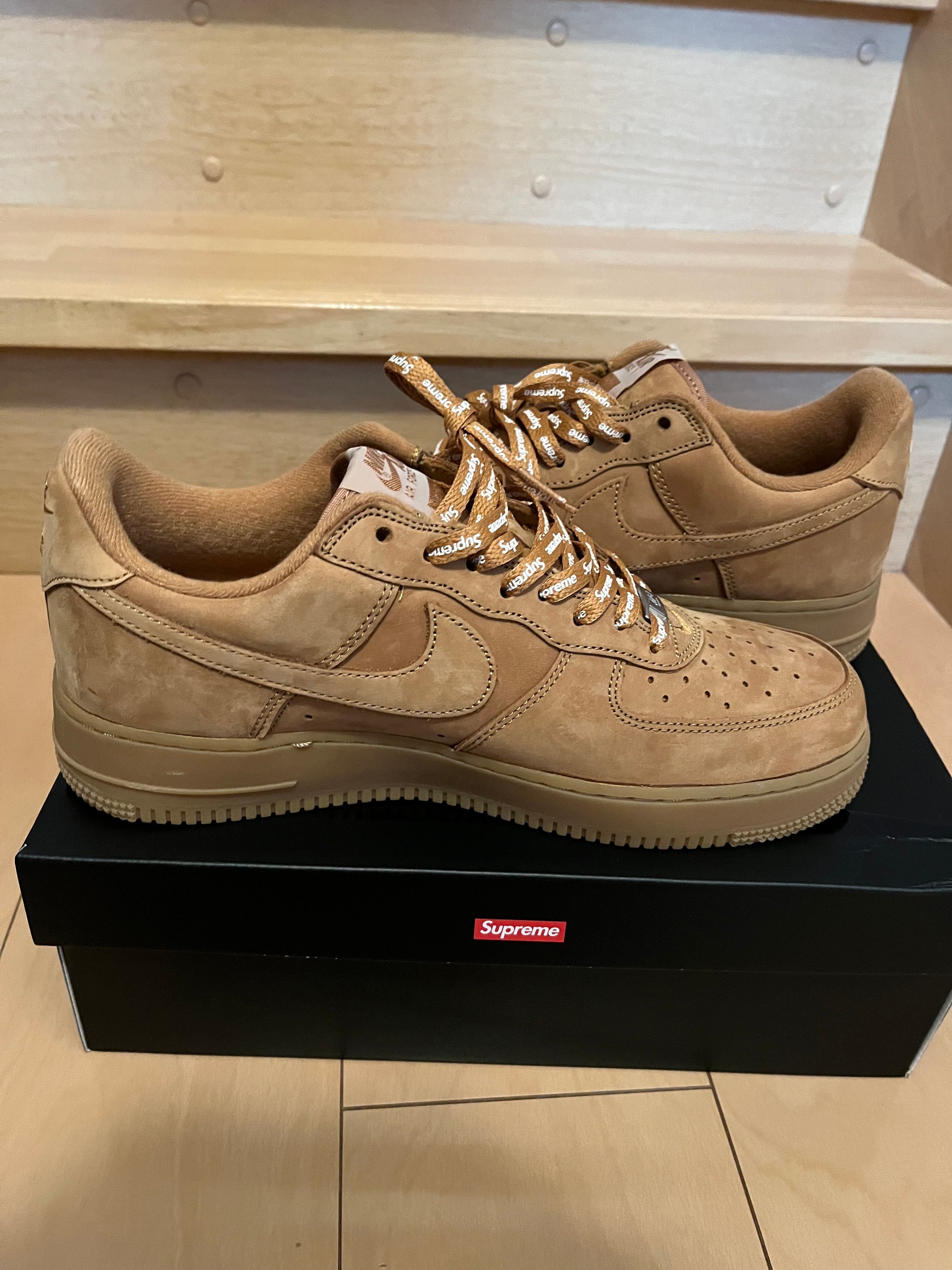 Supreme × Nike Air Force 1 Low "Flax/Wheat"