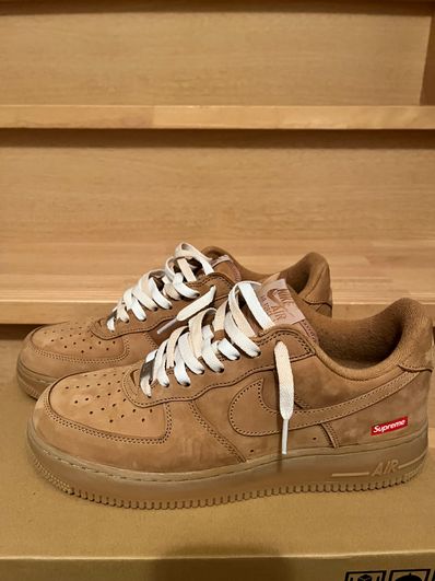 Supreme × Nike Air Force 1 Low "Flax/Wheat"