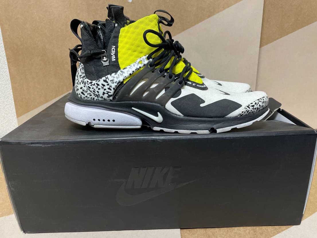 ACRONYM × Nike Air Presto Mid "White/Black/Dynamic Yellow"