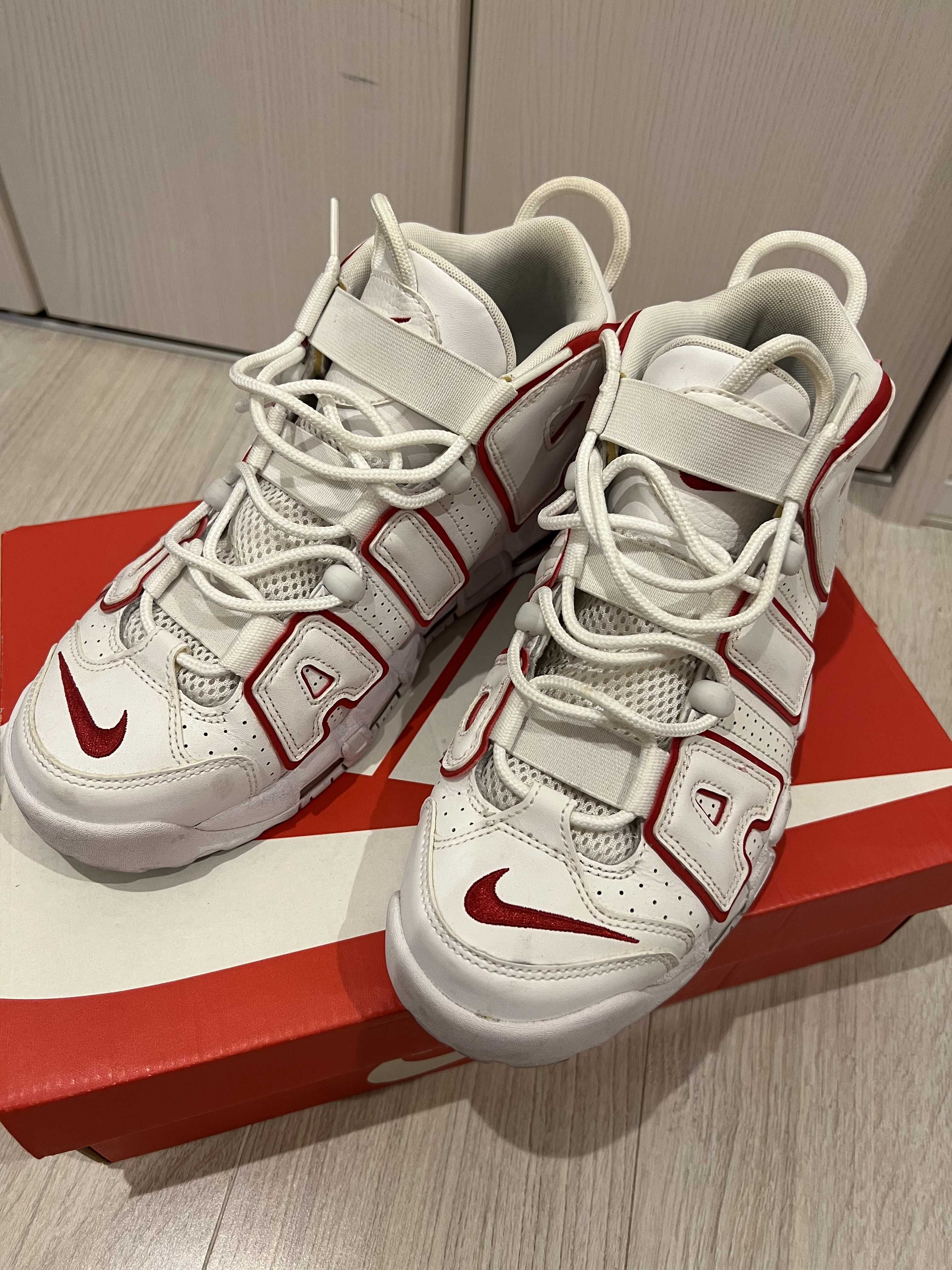 NIKE AIR MORE UPTEMPO "WHITE/VARSITY RED" (2018)