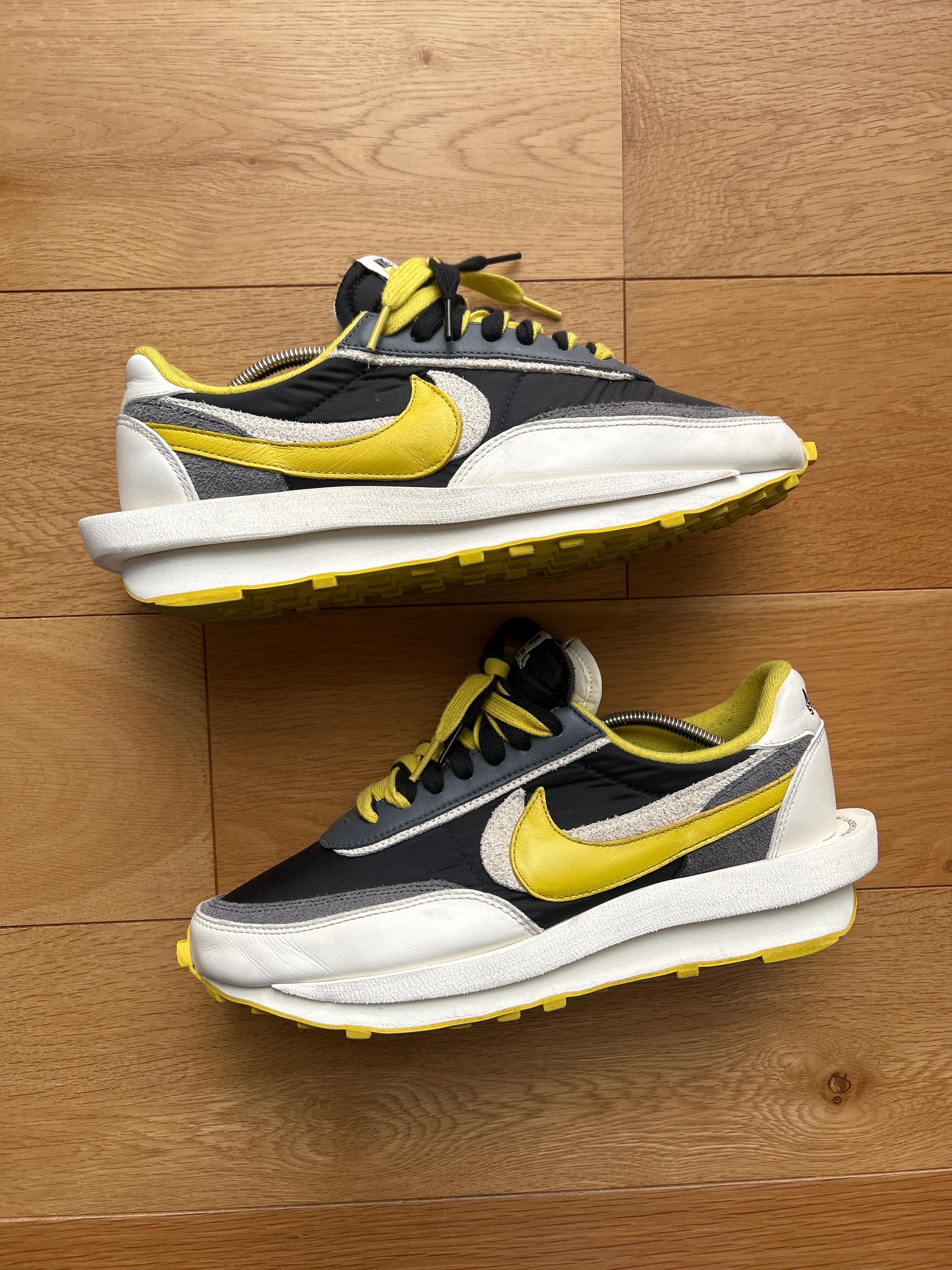 UNDERCOVER × sacai × Nike LD Waffle "Black/Sail-Dark Grey-Bright Citron"