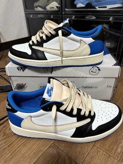 Travis Scott × fragment design × Nike Air Jordan 1 Low OG SP "Military Blue"