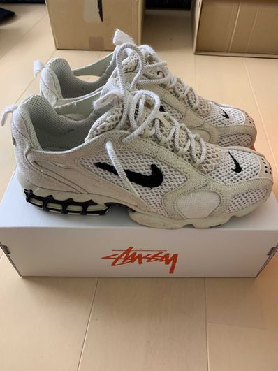 Stussy × Nike Air Zoom Spiridon CG 2 "Fossil/Black"