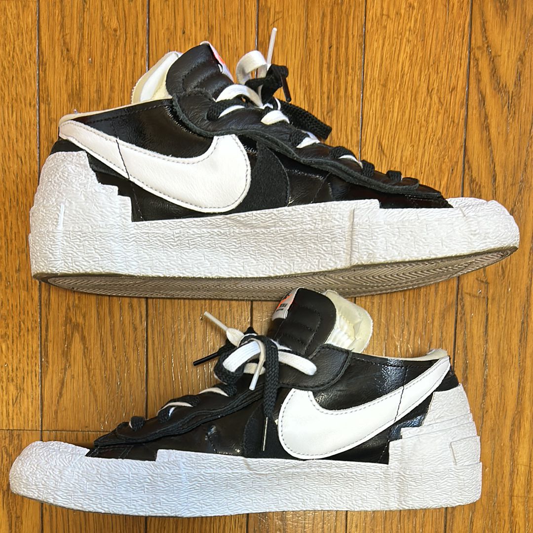 sacai × Nike Blazer Low "Black Patent Leather"