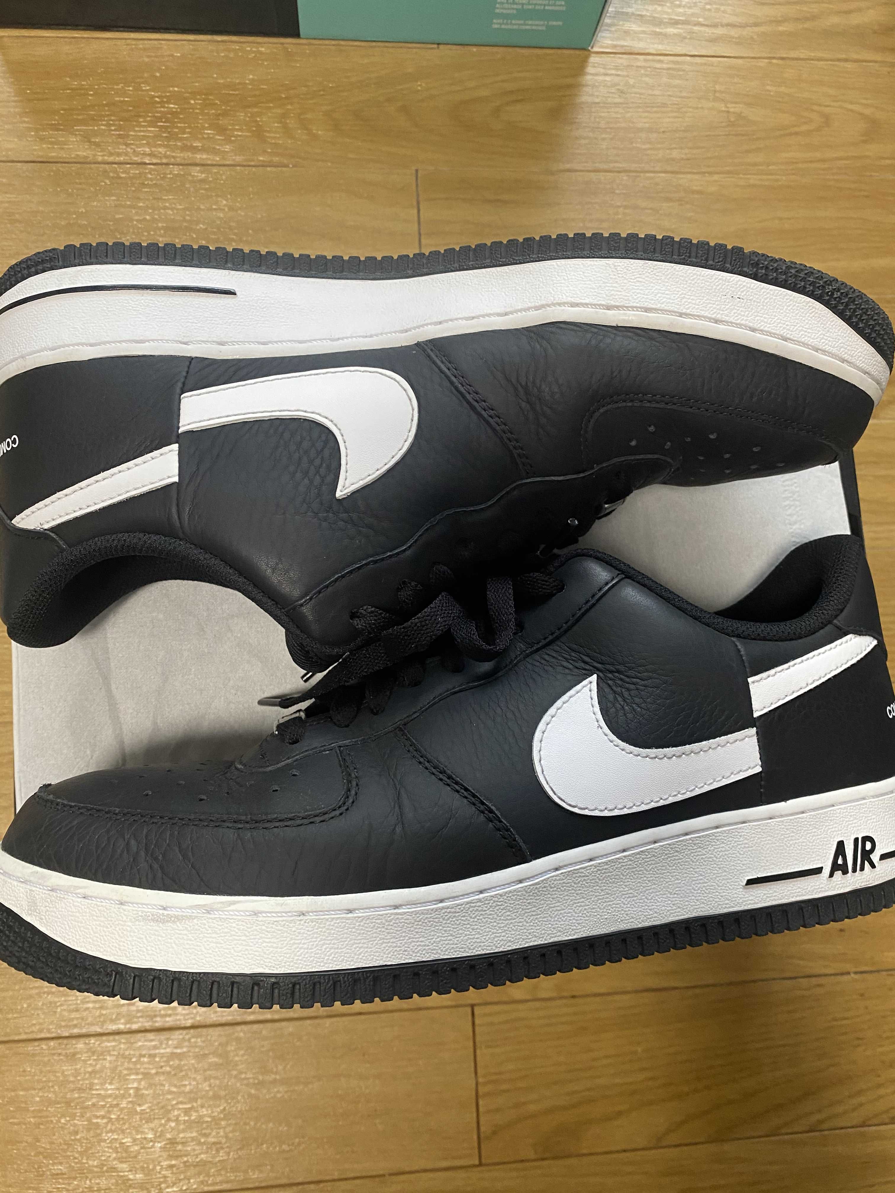 Supreme × COMME des GARCONS SHIRT × Nike Air Force 1 Low "Black/White" (2018)