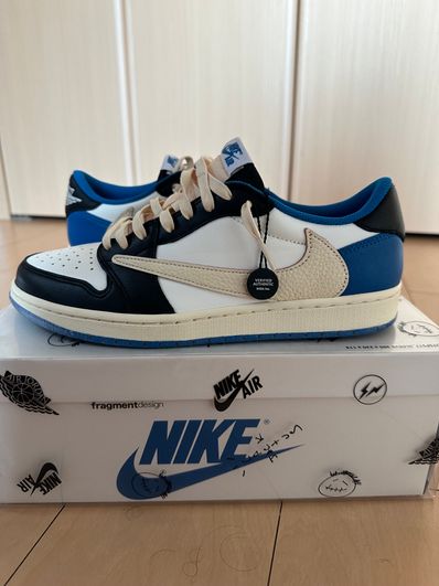 Travis Scott × fragment design × Nike Air Jordan 1 Low OG SP "Military Blue"