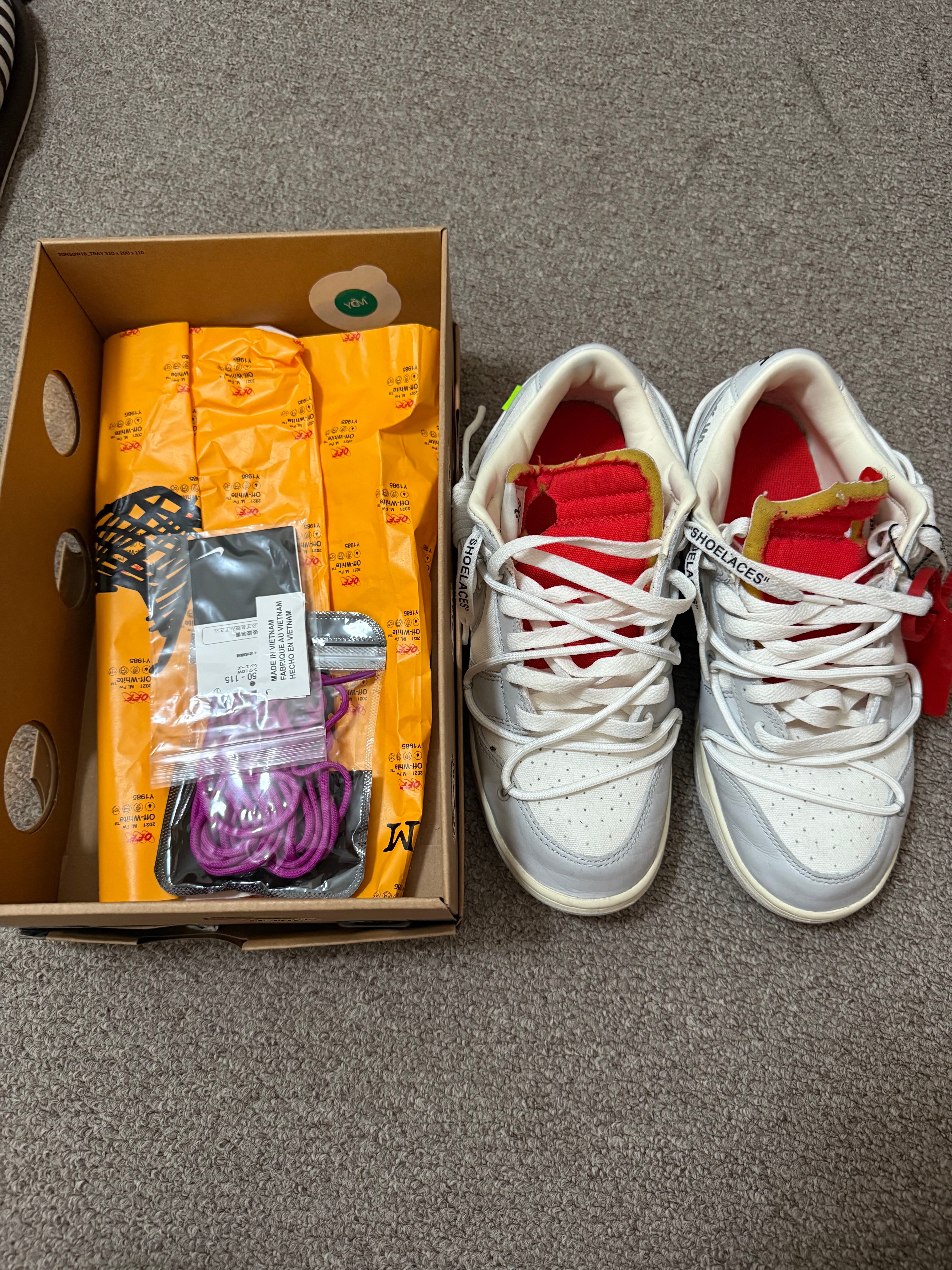 OFF-WHITE × NIKE DUNK LOW 1 OF 50 