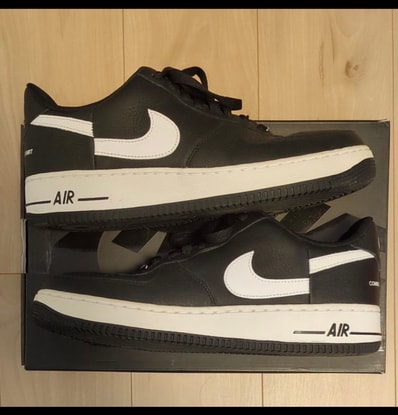 Supreme × COMME des GARCONS SHIRT × Nike Air Force 1 Low "Black/White" (2018)