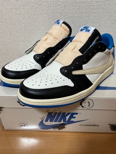 Travis Scott × fragment design × Nike Air Jordan 1 Low OG SP "Military Blue"
