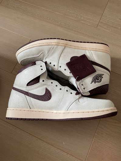 A Ma Maniere × Nike Air Jordan 1 Retro High OG "Sail and Burgundy"