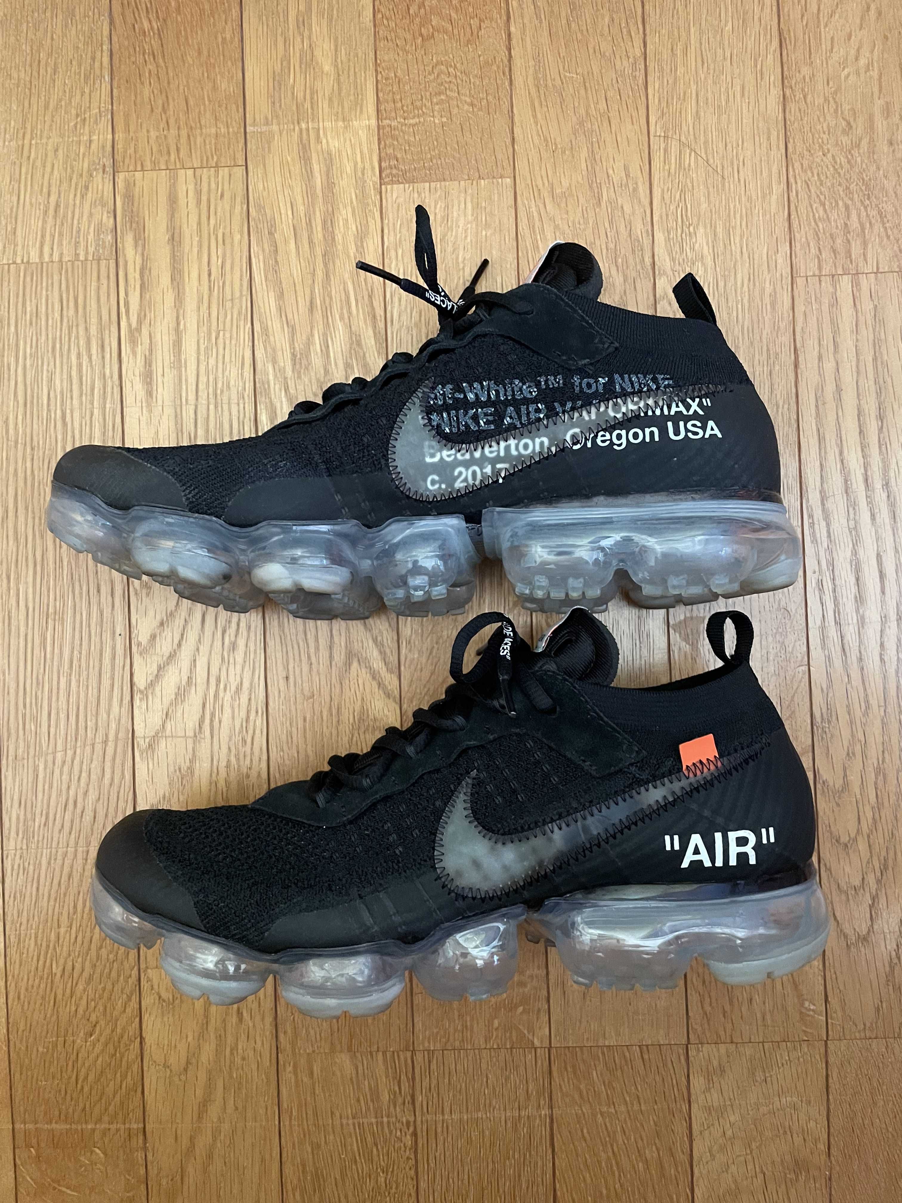 Off-White × Nike Air Vapormax "Black/Total Orange/Clear"