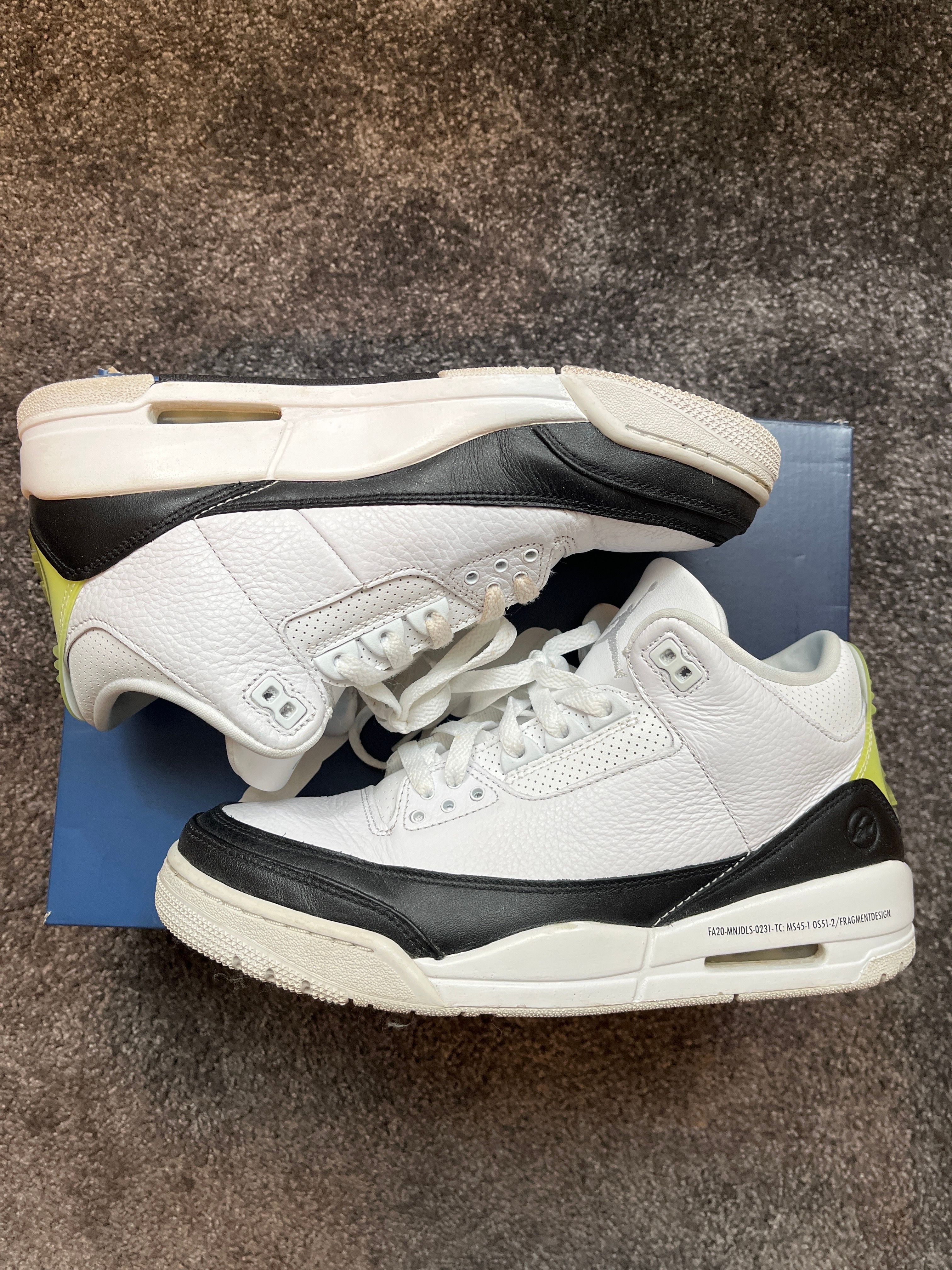 Fragment × Nike Air Jordan 3 "White/Black"