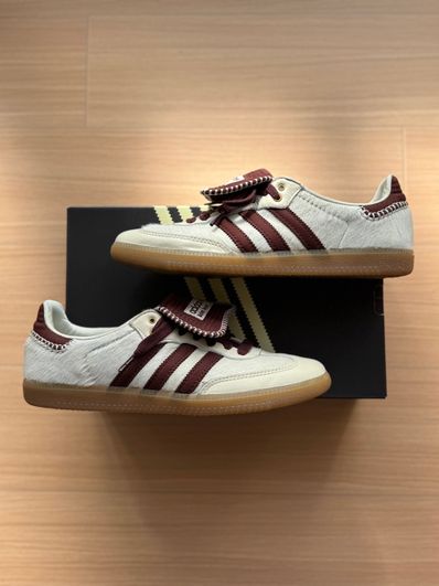 Wales Bonner × adidas Samba Pony Tonal Low "Cream White/Mystery Brown"