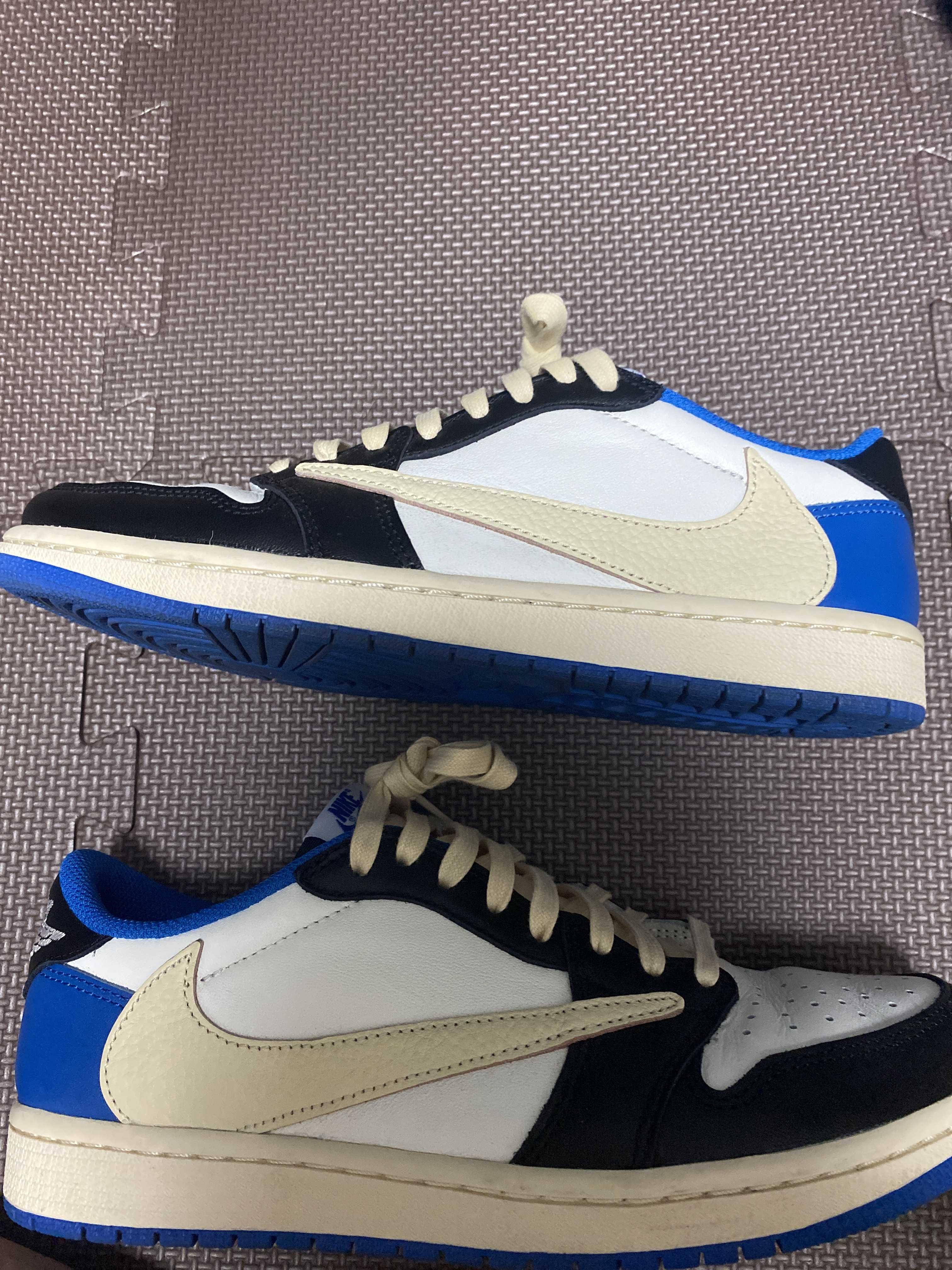Travis Scott × fragment design × Nike Air Jordan 1 Low OG SP "Military Blue"