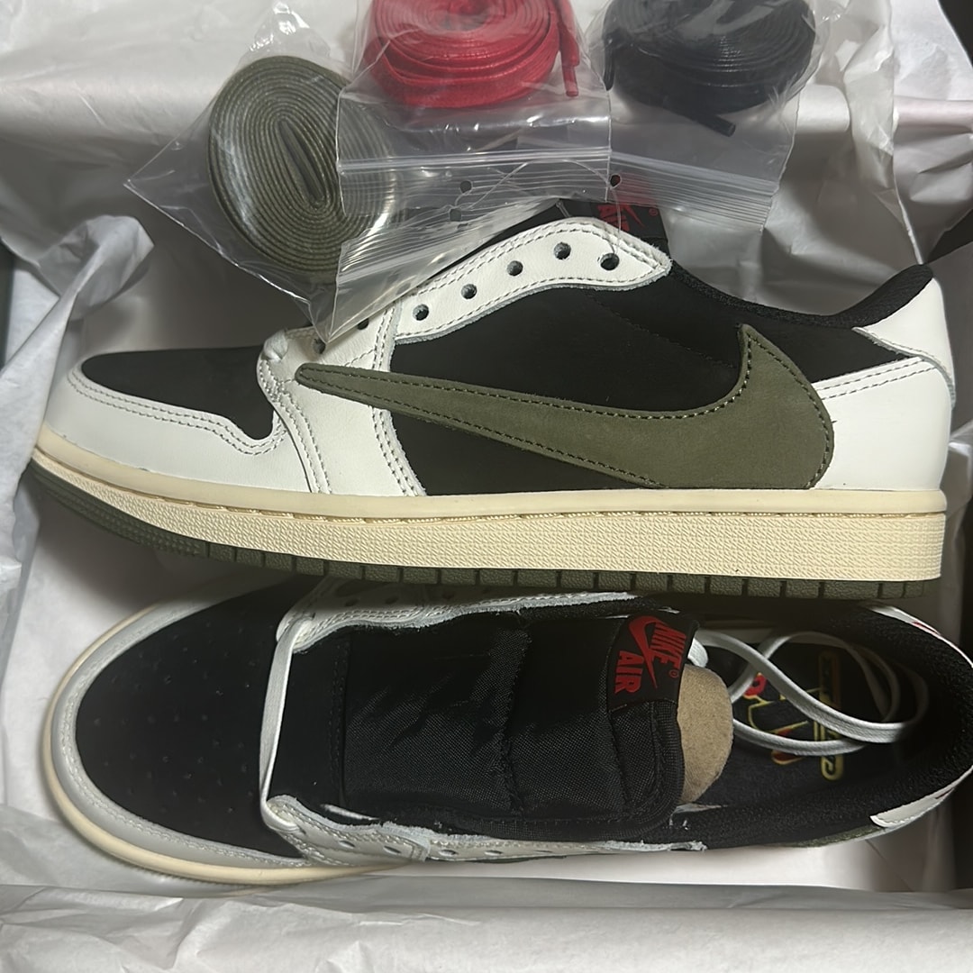 Travis Scott × Nike Women's Air Jordan 1 Low OG "Medium Olive"