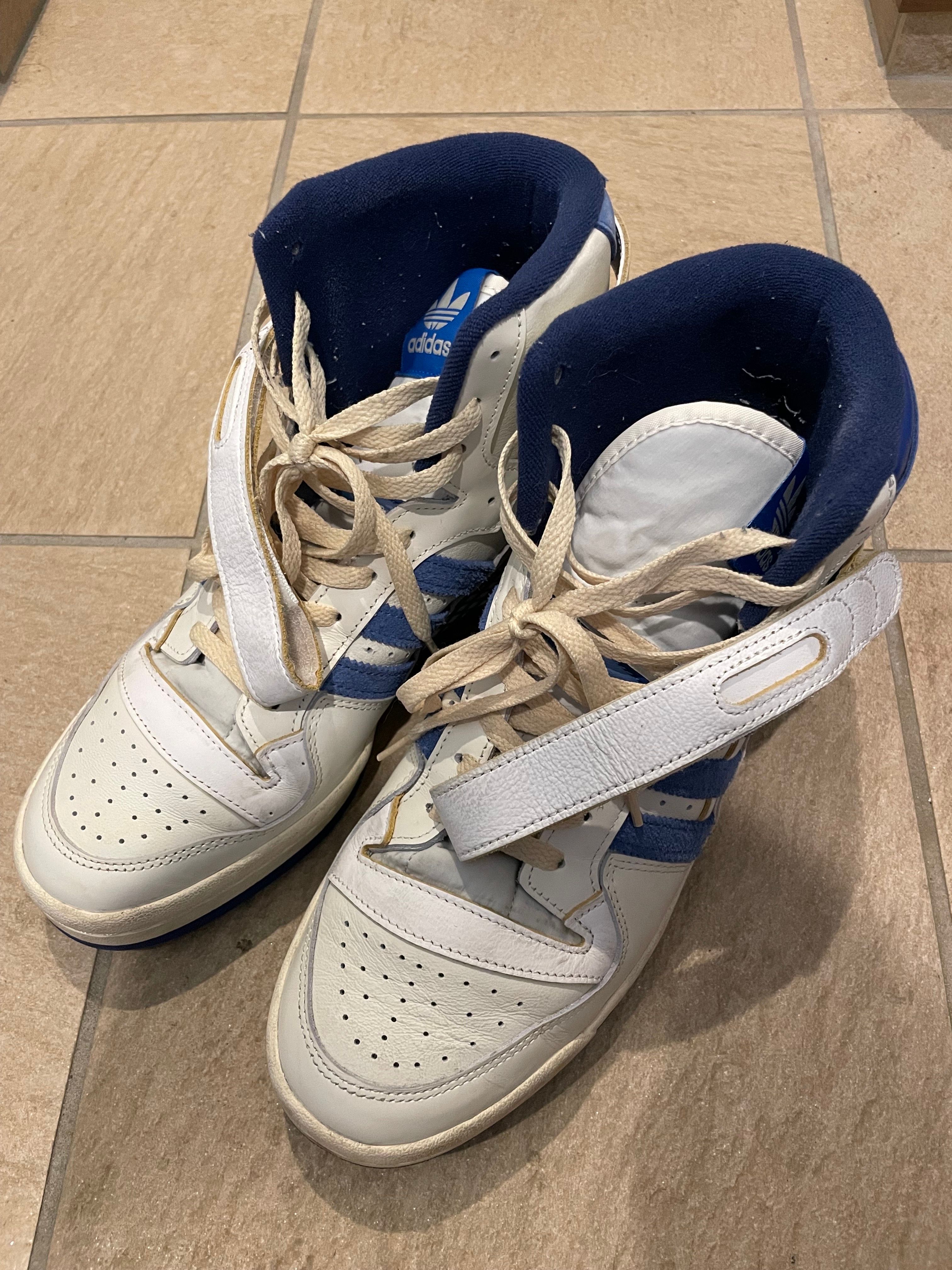 adidas Forum 84 High Blue Thread "Off White-Bright Blue/Footwear White"