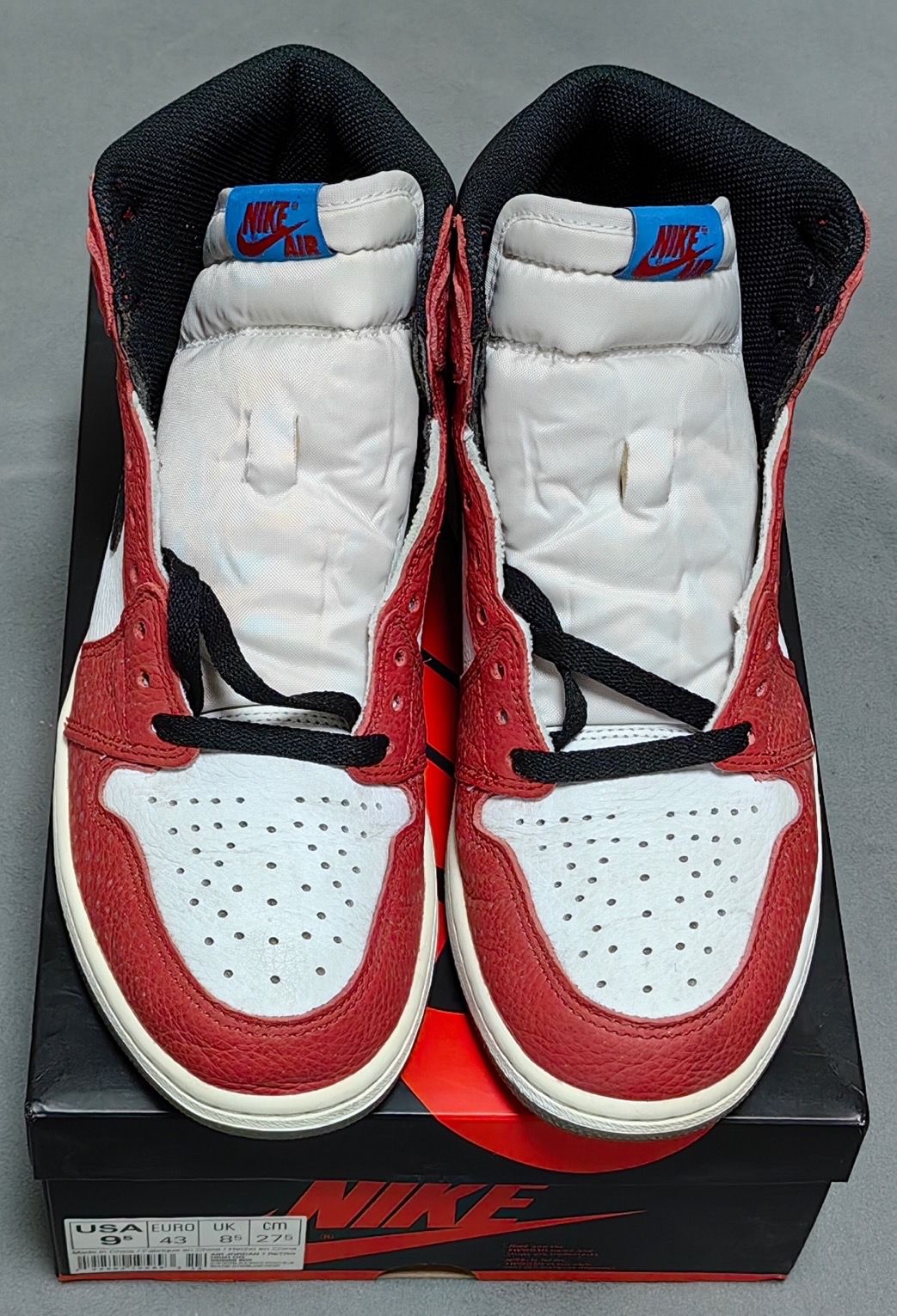 Spiderman × Nike Air Jordan 1 Origin Story "Gym Red/White/Photo Blue/Black"