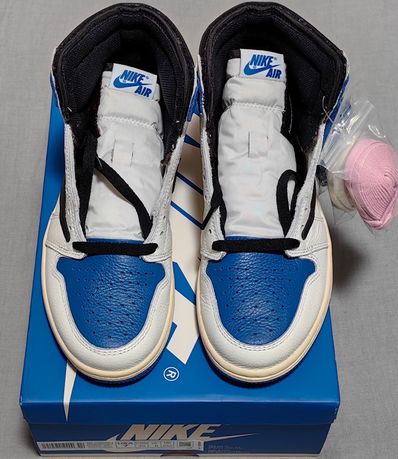 Travis Scott × fragment design × Nike Air Jordan 1 Retro High OG SP "Military Blue"