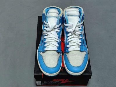 Off-White × Nike Air Jordan 1 High UNC "White/Dark Powder Blue"