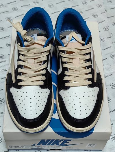 Travis Scott × fragment design × Nike Air Jordan 1 Low OG SP "Military Blue"