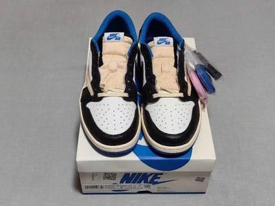 Travis Scott × fragment design × Nike Air Jordan 1 Low OG SP "Military Blue"