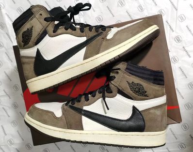 Travis Scott × Nike Air Jordan 1 Retro High OG TS SP "Sail/Dark Mocha"