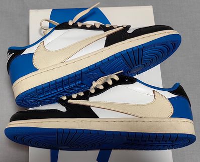 Travis Scott × fragment design × Nike Air Jordan 1 Low OG SP "Military Blue"