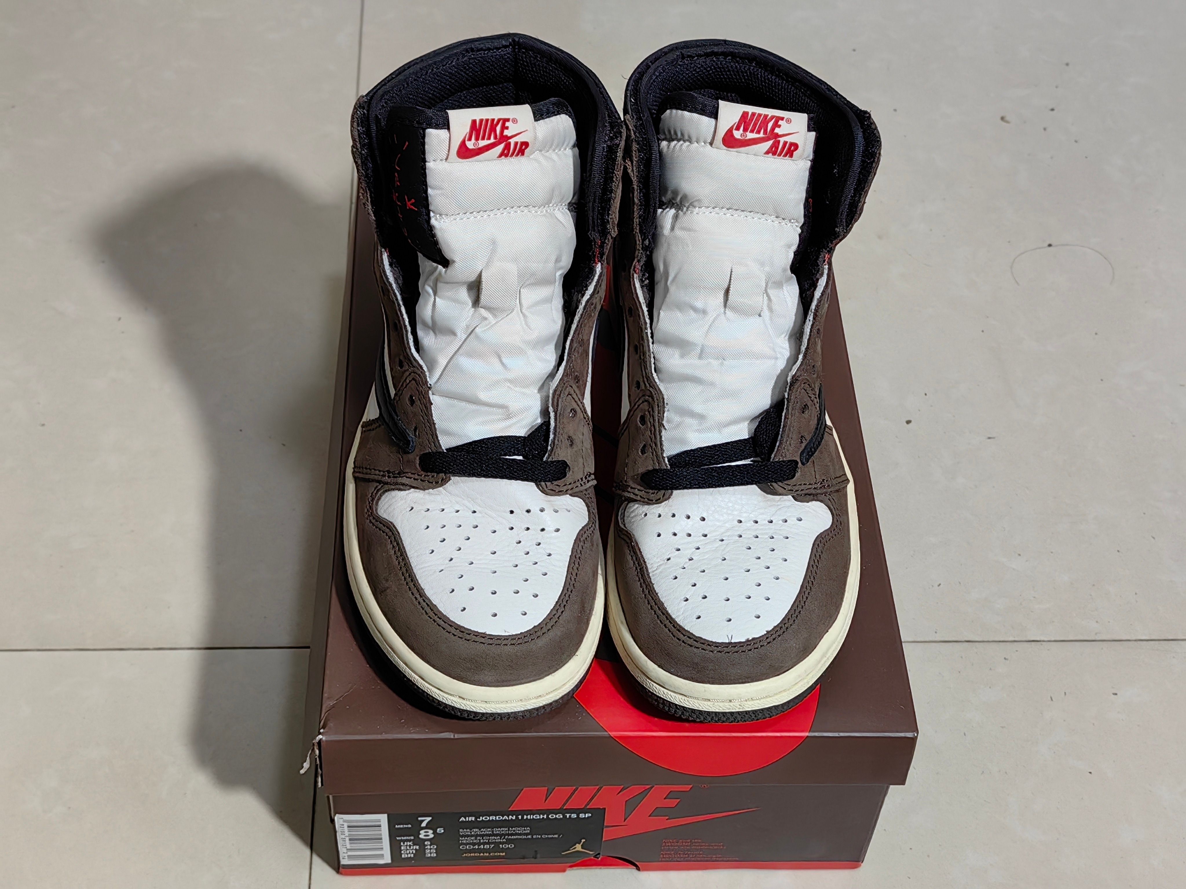 Travis Scott × Nike Air Jordan 1 Retro High OG TS SP "Sail/Dark Mocha"
