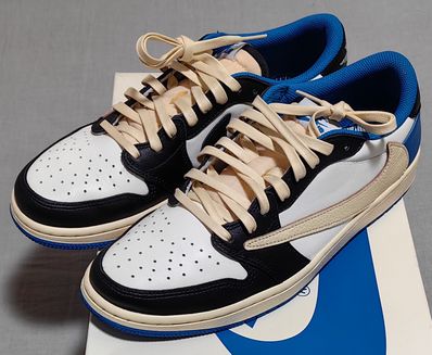 Travis Scott × fragment design × Nike Air Jordan 1 Low OG SP "Military Blue"