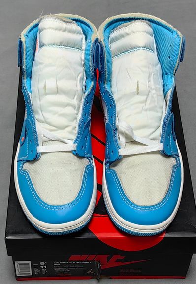 Off-White × Nike Air Jordan 1 High UNC "White/Dark Powder Blue"