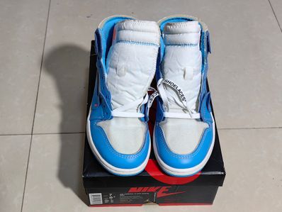 Off-White × Nike Air Jordan 1 High UNC "White/Dark Powder Blue"