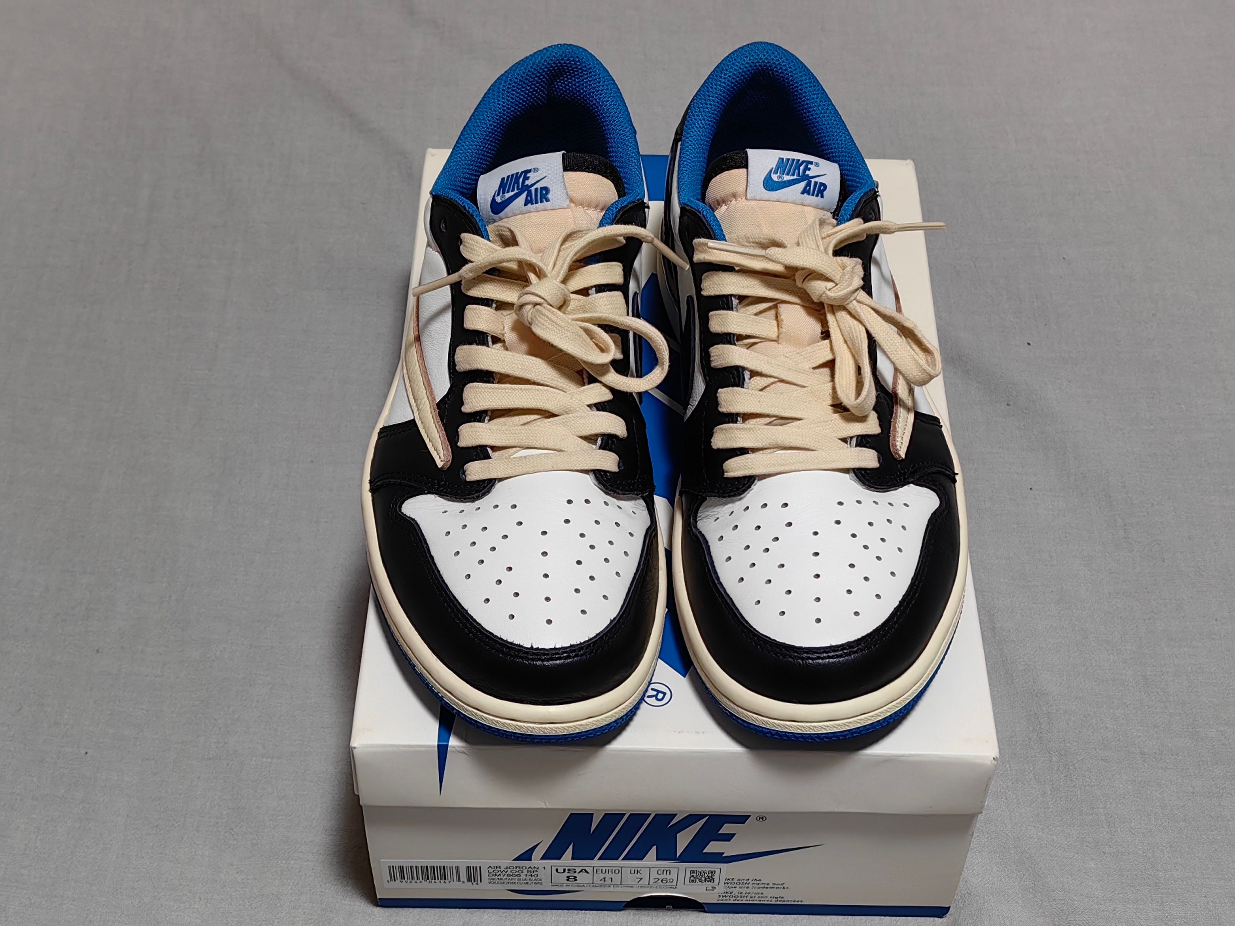 Travis Scott × fragment design × Nike Air Jordan 1 Low OG SP "Military Blue"