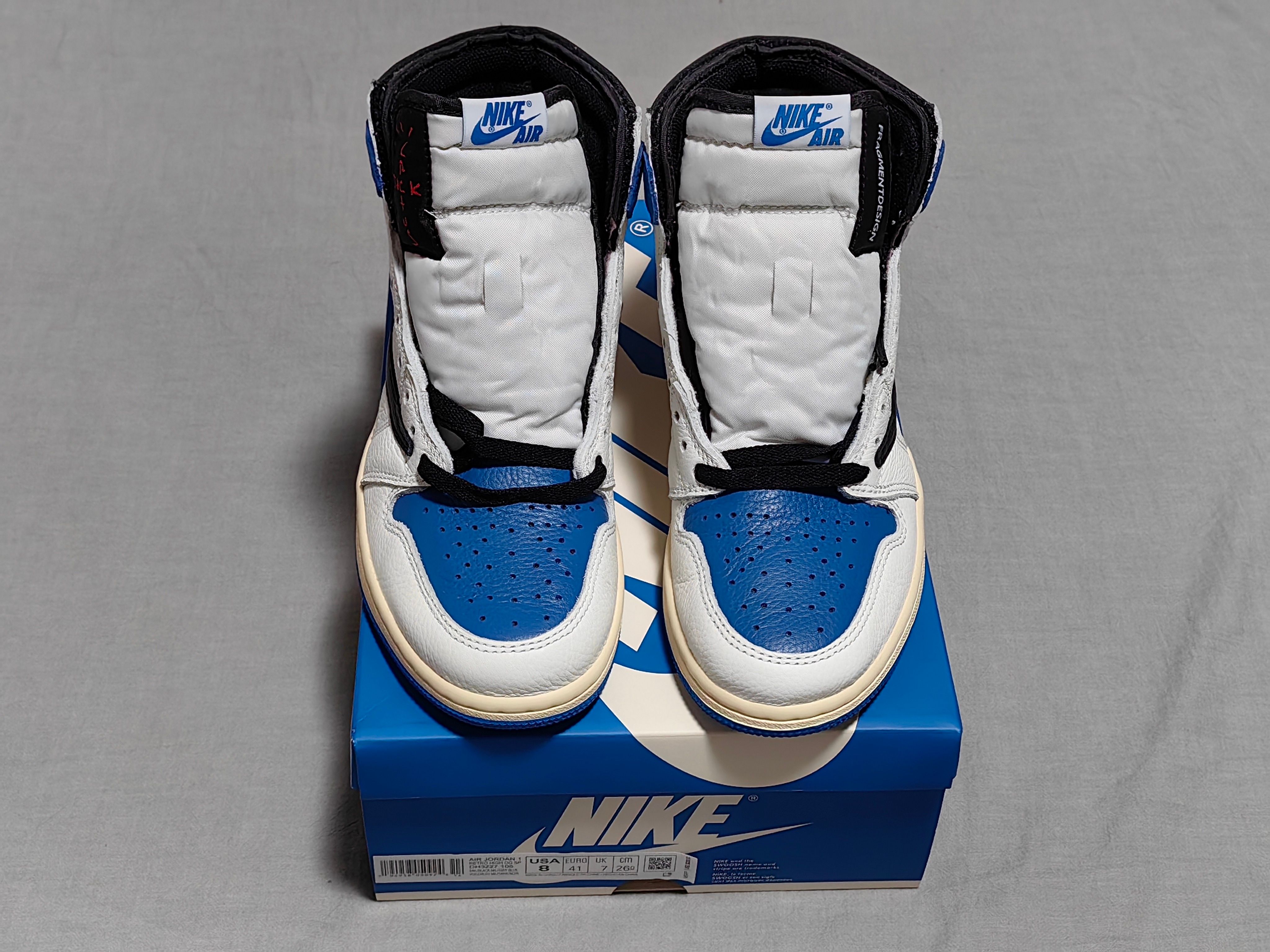 Travis Scott × fragment design × Nike Air Jordan 1 Retro High OG SP "Military Blue"