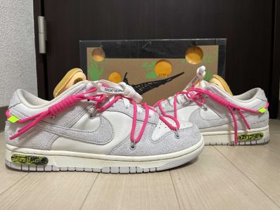 Off-White × Nike Dunk Low "Sail/Neutral Gray/Hyper Pink"