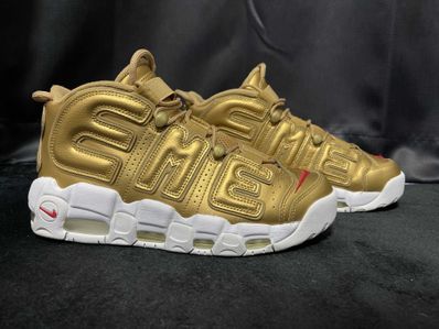 Supreme × Nike Air More Uptempo "Metallic Gold"