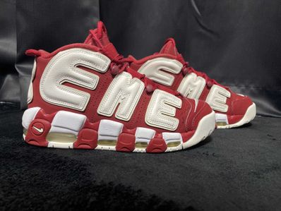 Supreme × Nike Air More Uptempo "White/Red"