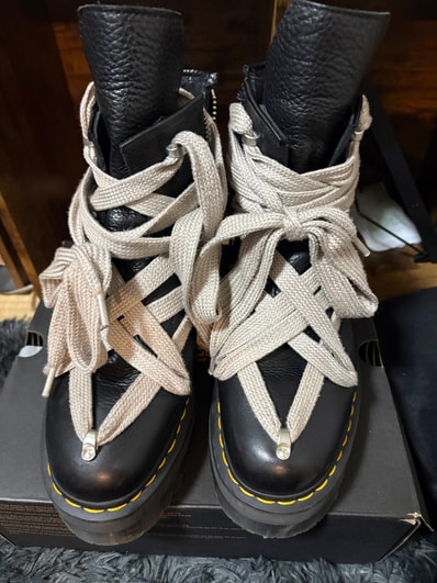 Rick Owens × Dr.Martens 1460 Quad Pent 8-Eye Boots "Black"