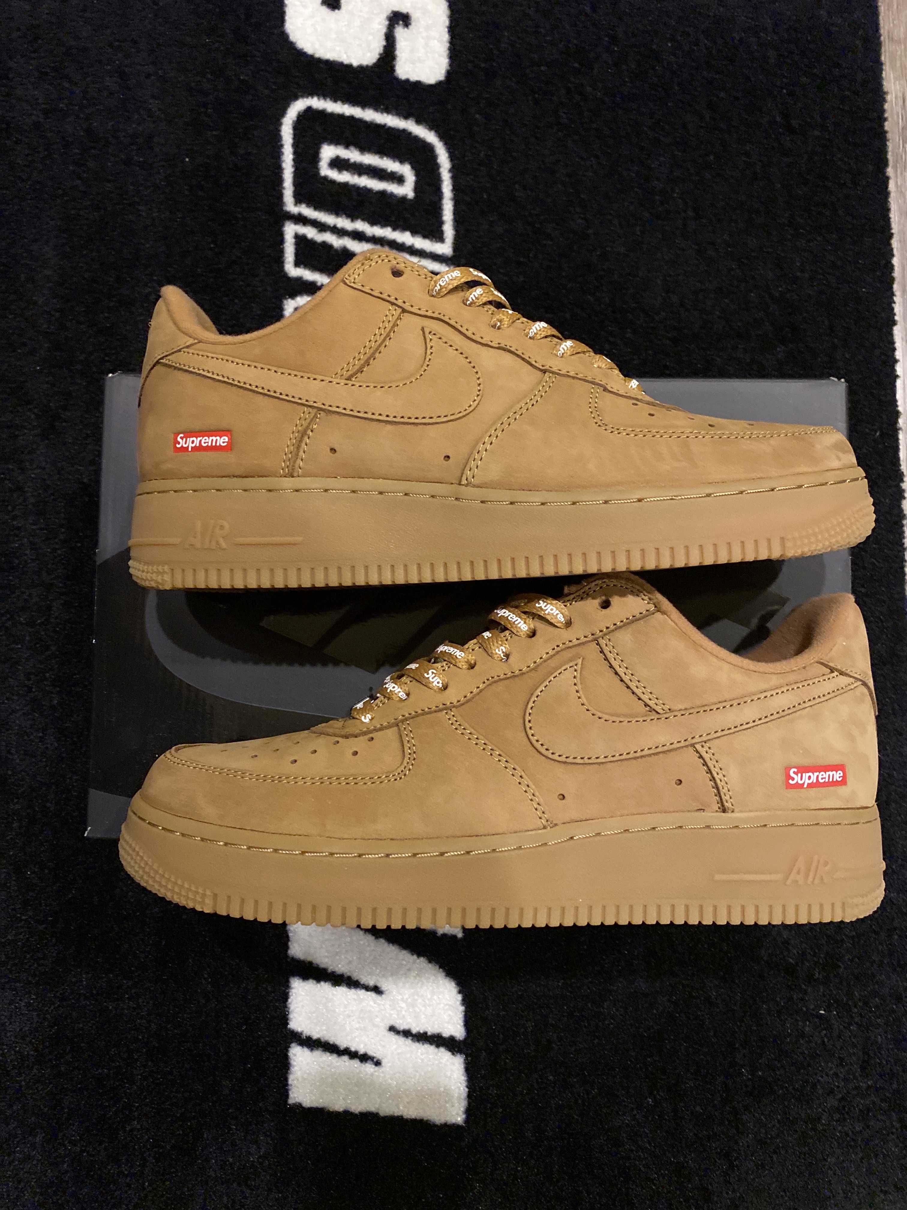 Supreme × Nike Air Force 1 Low "Flax/Wheat"