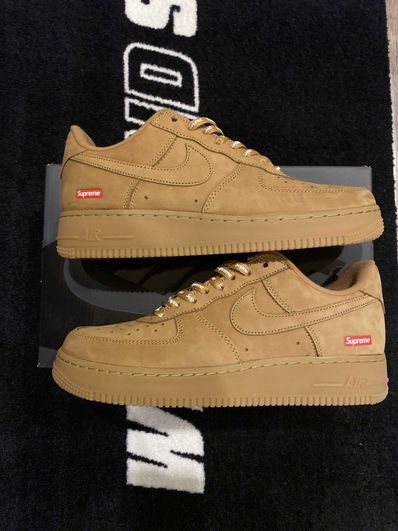 Supreme × Nike Air Force 1 Low "Flax/Wheat"