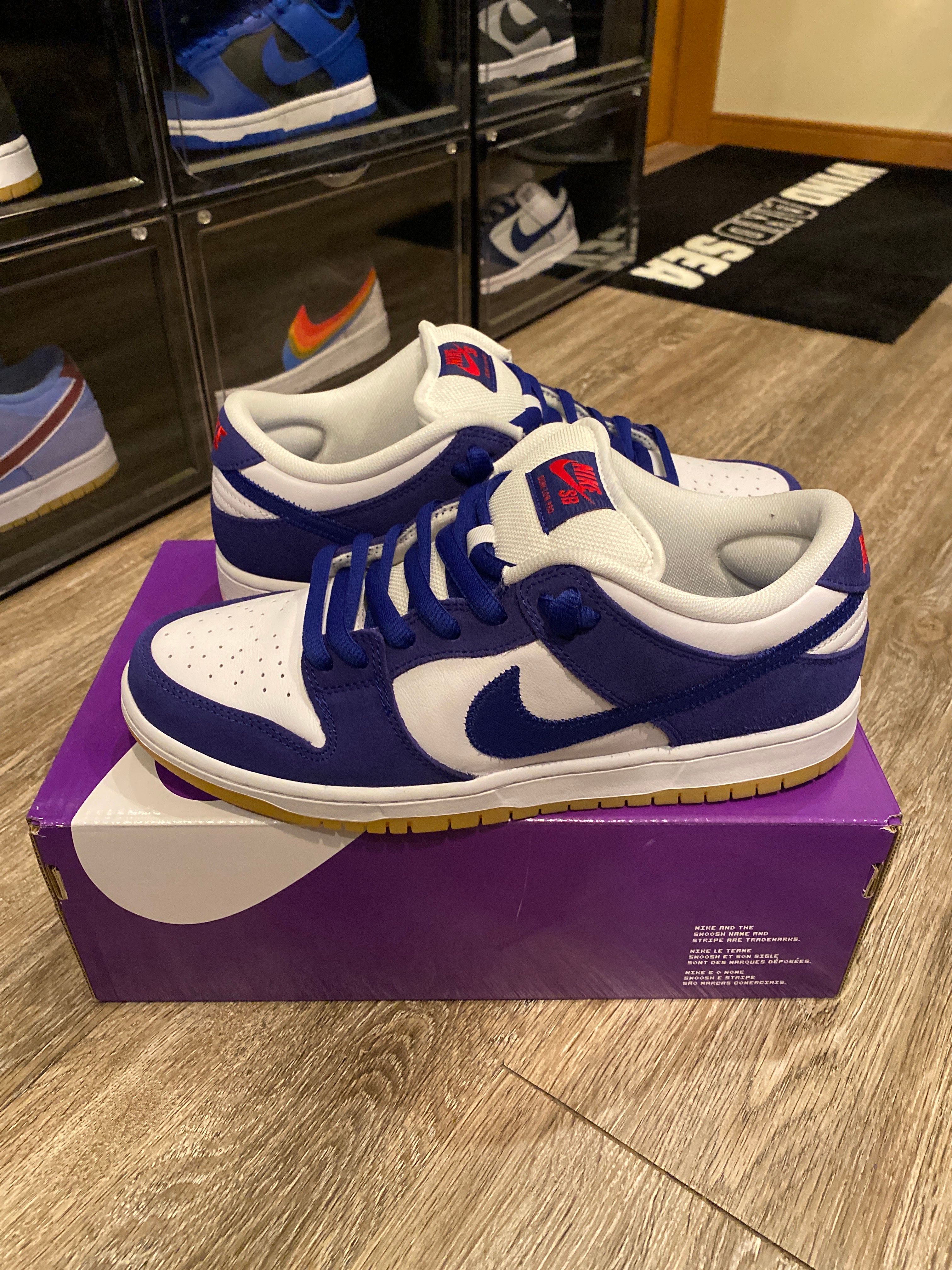 Nike SB Dunk Low "Los Angeles Dodgers/Deep Royal Blue"