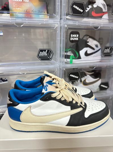 Travis Scott × fragment design × Nike Air Jordan 1 Low OG SP "Military Blue"