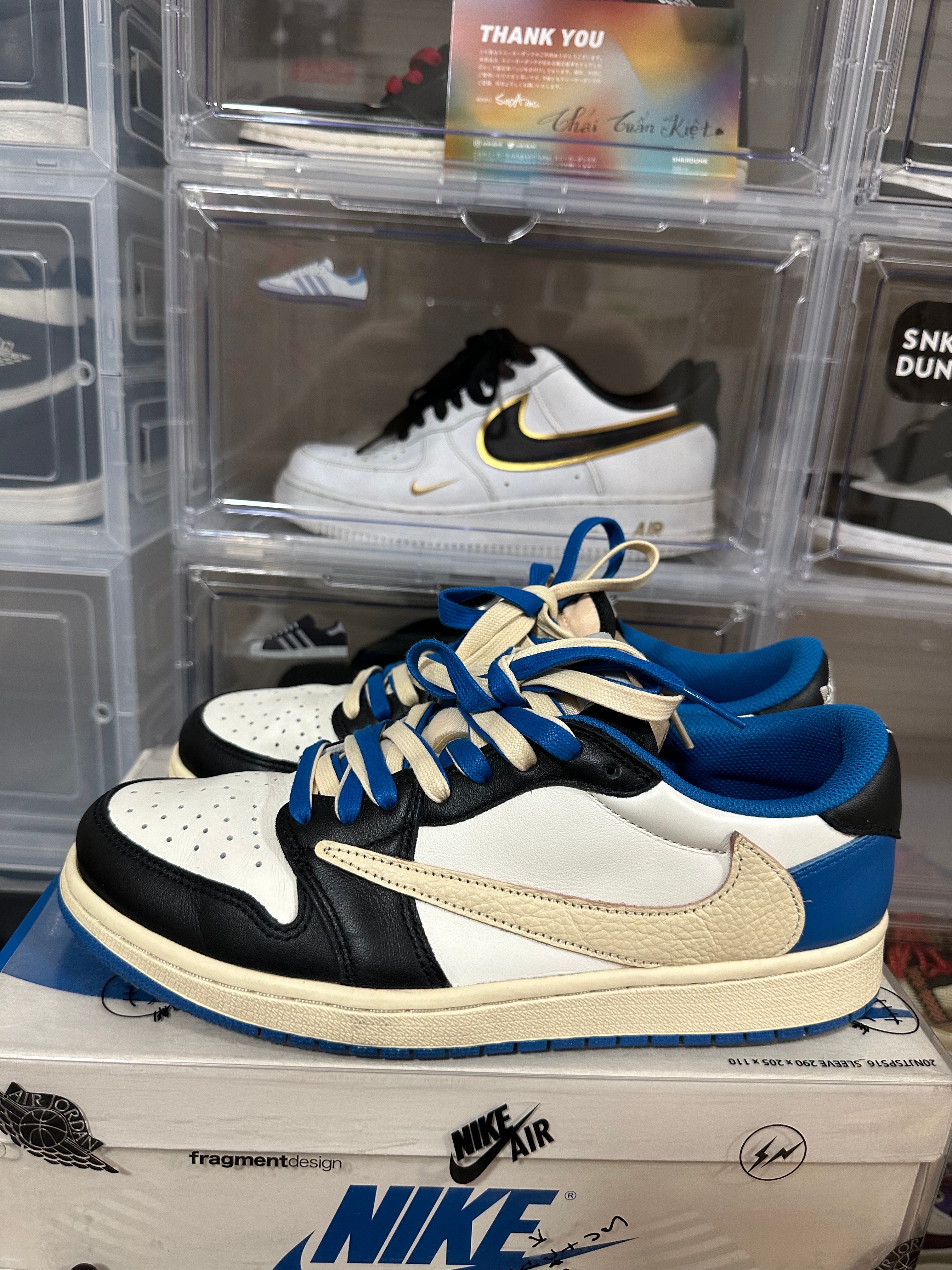 Travis Scott × fragment design × Nike Air Jordan 1 Low OG SP "Military Blue"
