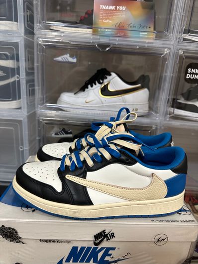 Travis Scott × fragment design × Nike Air Jordan 1 Low OG SP "Military Blue"