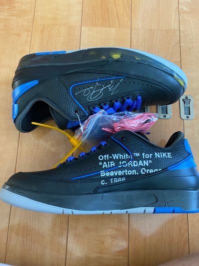 Off-White × Nike Air Jordan 2 Low "Black and Varsity Royal"
