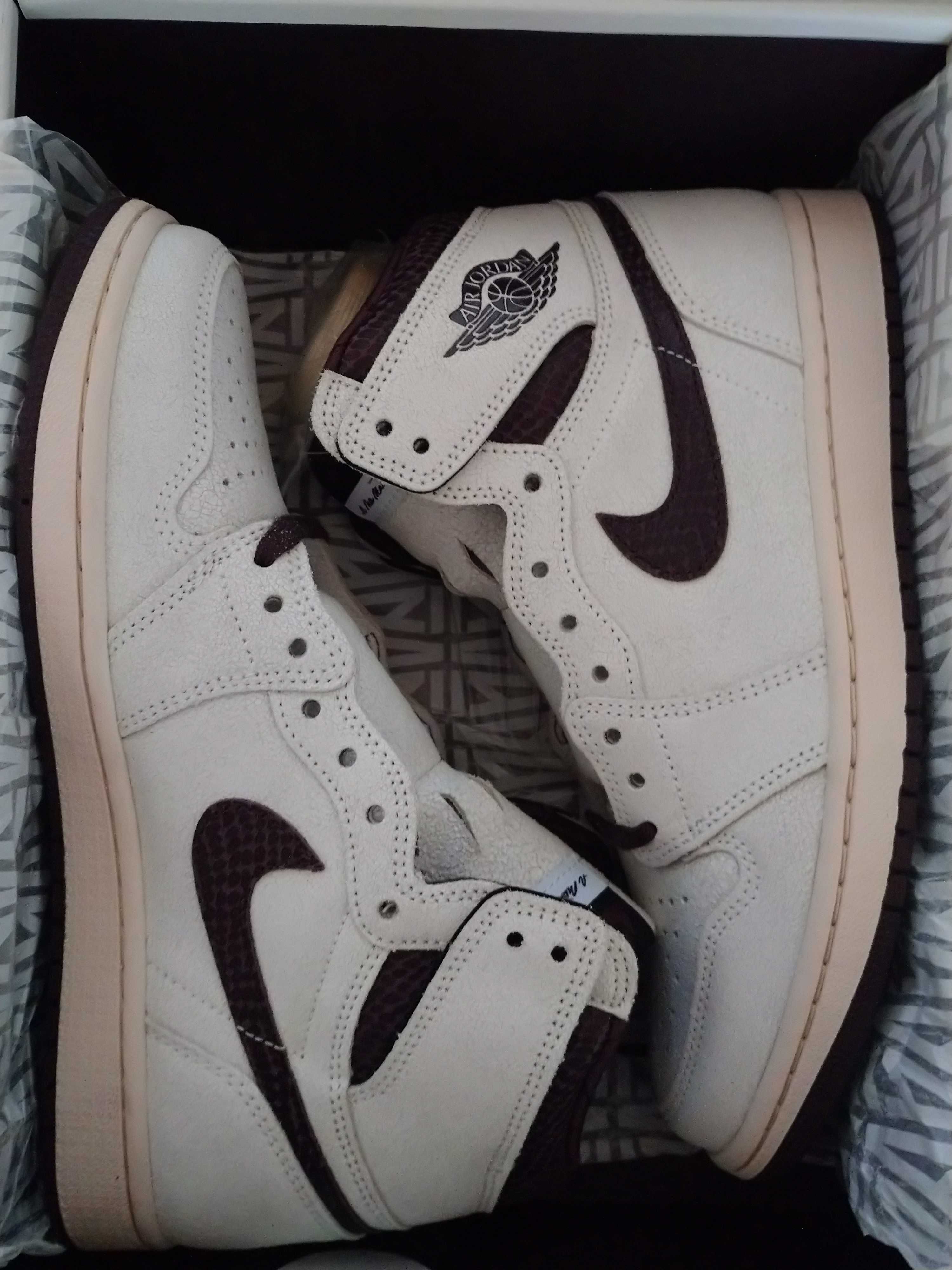 A Ma Maniere × Nike Air Jordan 1 Retro High OG "Sail and Burgundy"